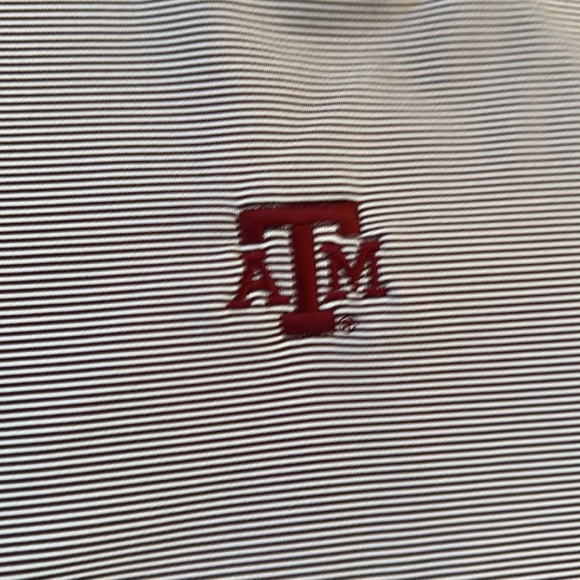 Peter Millar NWT XXL Texas A&M Sugar Stripe Performance Quarter Zip - Picture 3 of 5